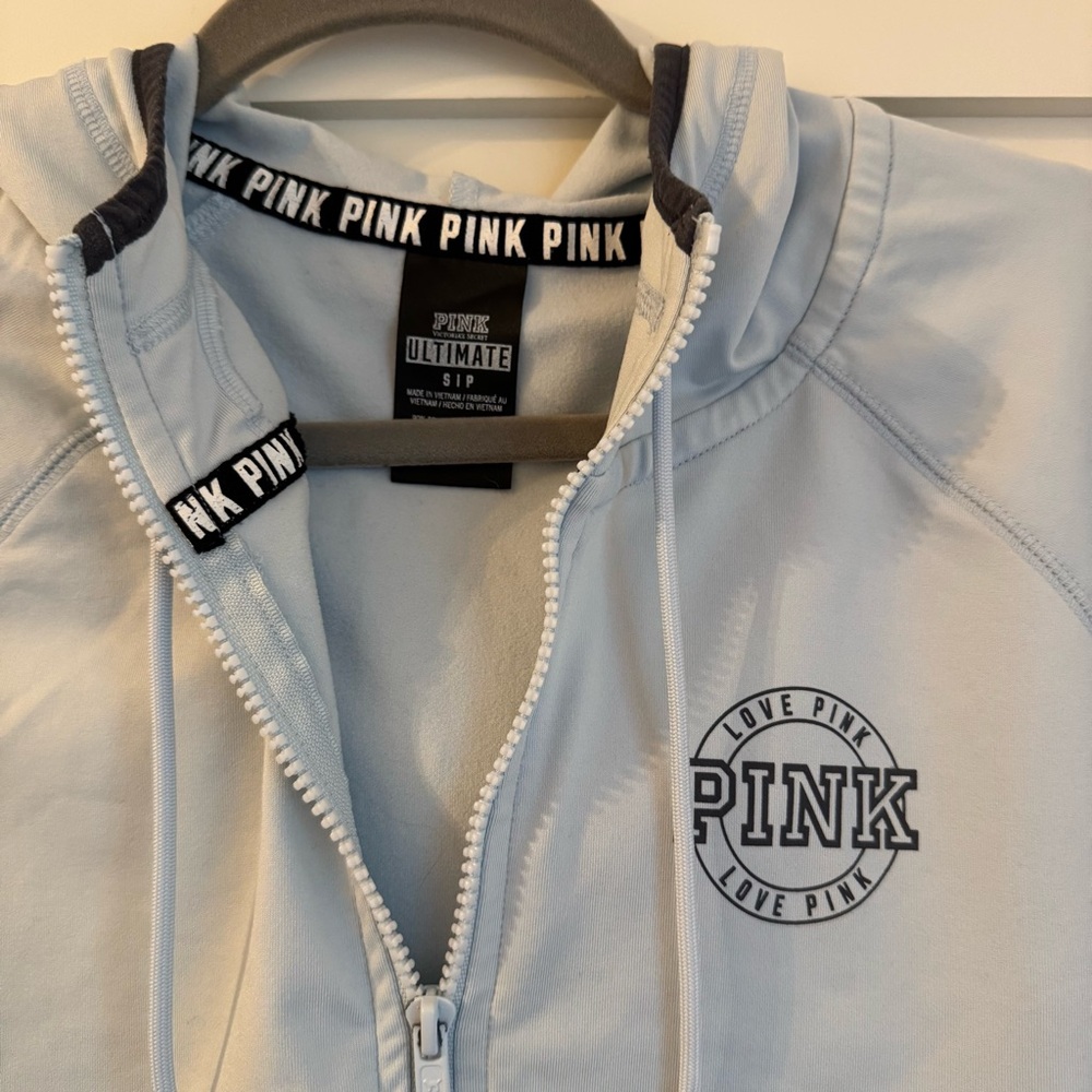 Victoria's Secret PINK Light Gray Zip-Up Jacket! Loose fit. - Picture 4 of 9